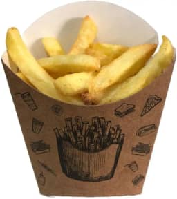 100 Embalagem Caixa Caixinha para Batata Frita - Média