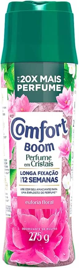 Comfort Boom Odorizador de Roupas Cristais de Perfume Euforia Floral 275gr