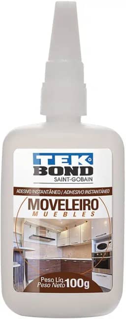 Adesivo instantâneo Tek Bond Moveleiro, 100g - bico antientupimento