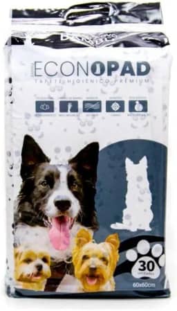 Tapete Higiênico Pet Econopad Carvão Bambu 90x60 30Un Cães