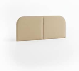 Cabeceira Estofada Suspensa Clean Orgânica 1.4m ou 1.6m para Cama Casal Queen Cores Cinza e Bege (Bege, Queen (padrão dos EUA))