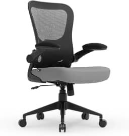 Cadeira de Escritório Ergonômica DT3 Vita, Braço Rtátil até 90º, Apoio Lombar Ajustável, Mesh Spandex ™ Respirável, Tecido Softex™, Confortável, Espuma Injetada, Certificada NR-17(Grey)