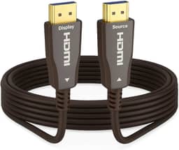 Cabo HDMI 2.1 Fibra Óptica, 8K 60Hz/4K 144Hz, 48Gbps, Compatível com PS5, Xbox, TV, Projetor, 10-100m (10 Metros)