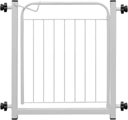 Portão Grade Pet Cães 69 cm Altura, Ajustável 68 a 73 cm e 78 a 83 cm com Extensor, Açomix, Branco