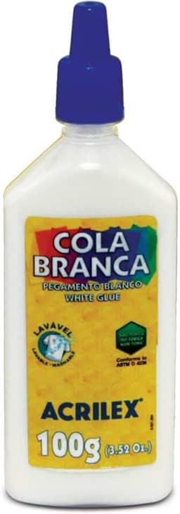 Cola Branca 100g, Acrilex, 02810, Branco, 3 Unidades