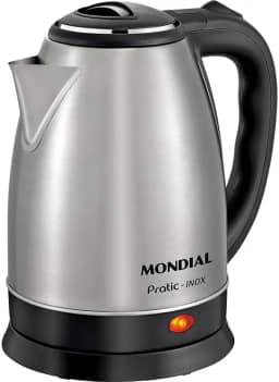 Chaleira Elétrica Pratic, Mondial, Preto/Inox, 1200W, 127V - CE-06