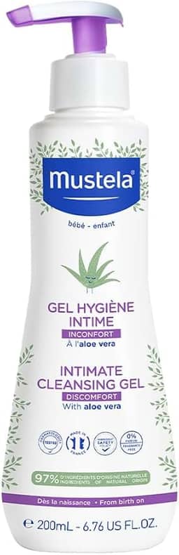 Mustela Gel Higiene Áreas Delicadas 200Ml - Sabonete Líquido Área Íntima Dos Bebês E Crianças - Sem Fragrância Fórmula Biodegradável Com 97% De Ingredientes De Origem Natural