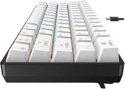 Teclado Mecânico Gamer 60% Force One Atlas, 63 Teclas, Switch Huano Red, RGB Customizável, Layout ANSI US, Compacto e Silencioso – Ideal para Jogos FPS, Setup Clean e Alta Performance