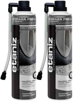 2 Repara Pneu Spray Instantâneo Para Carro Moto 400ml Etaniz