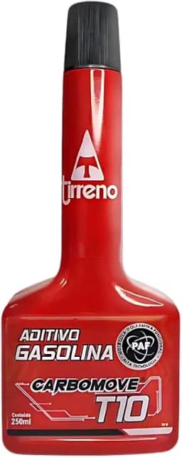 TIRRENO Aditivo Descarbonizante para Gasolina Carbomove T10 250 ml – limpa bicos e válvulas – reduz resíduos e falhas – uso periódico conforme fabricante