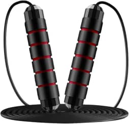 Corda de pular com rolamentos, cabo de aço ajustável e alças de espuma. Leve, rápida e sem emaranhados. Ideal para treinos e emagrecimento – Qualidade Premium LNSTORE