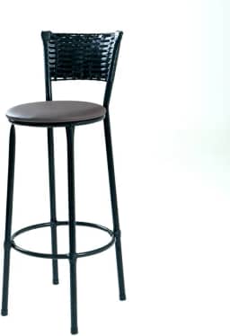 BANQUETA ALTA TODA ENCAPADA COZINHA BAR BALCÃO AREA GOURMET (MARROM)