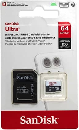 Cartao de Memoria Sandisk Ultra Microsdxc Uhs-I Card With Adapter – 64Gb