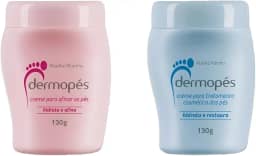 Kit 2 Dermopes para os pes, 1 hidrata e restaura 130g, 1 hidrata e afina 130g