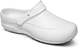 Sapato Babuche Antiderrapante Enfermagem Hospitalar Limpeza Cozinha Impermeavel (Branco, BR, Adulto, Faixa Numérico, 37, 38)