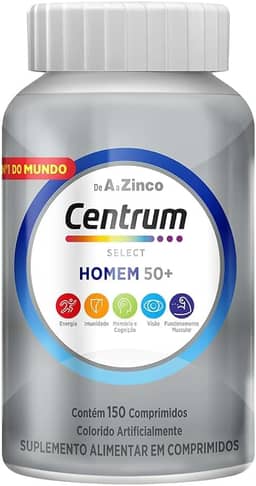 Centrum Homem 50 Mais Multivitaminico, com Vitamina D, Vitamina B12, Calcio e Magnesio, 150 Comprimidos