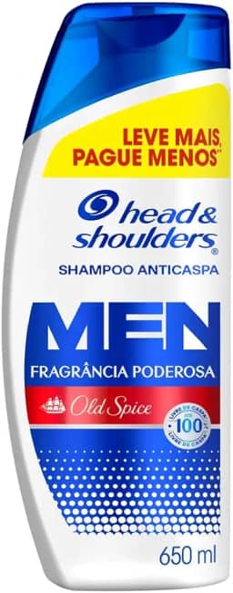 Head & Shoulders Shampoo Anticaspa Fragrância Poderosa Old Spice 650 ml