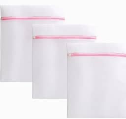 Kit Sacos de Lavar Roupas Delicadas com 3 Tamanhos Diferentes, Fechamento com Zíper, Protetor de Lingeries, Peças Finas e Organizador