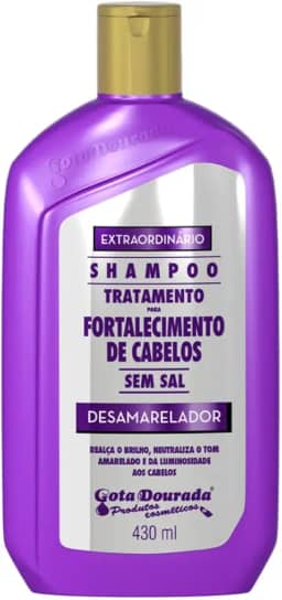 Shampoo Gota Desamarelador Matizador 430ml para Cabelos Danificados