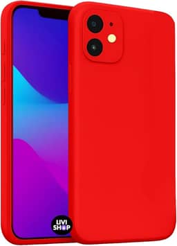 Capa Case Capinha Para iPhone 11 Silicone Com Bordas Elevadas Aveludada Forro Premium (VERMELHO)