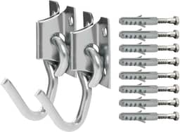 Kit Gancho Black de aço reforçado 3/8 para rede de descanso com parafusos sextavados e bucha.