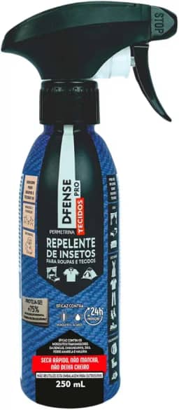 Repelente De Roupas Mosquitos Dengue Carrapato Defense 250ml