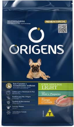 Ração Seca Origens Light Frango e Cereais para Cães Adultos Porte Mini e Pequeno - 3 Kg