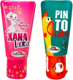 Kit Xana Loka Gel Excitante Feminino + Pinto Loko Estimulador Masculino - Hot Flowers