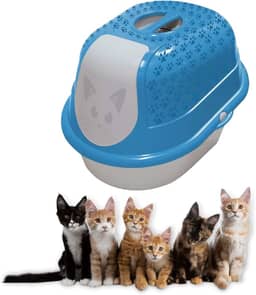 Furacão Pet Sanitário Fechado Para Gatos Cat Toalete - Azul