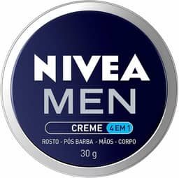 NIVEA MEN Creme Masculino 4 em 1 30g - Hidratação intensa, evita ressecamento, com vitamina E, textura creme, rápida absorção