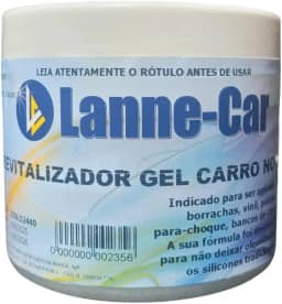 Gel Revitalizador Lanne-Car 500 ml para Plásticos, Borrachas e Vinil – Restaura a Cor, Acabamento Uniforme, Uso Interno e Externo, Fácil Aplicação