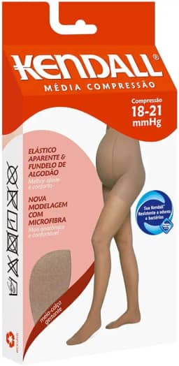 Meia Calça Kendall Gestante Média Compressão com ponteira 1653 Castanho - GG