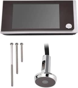 Câmera olho mágico para porta para porta de apartamento com tela LCD colorida de 3,5 polegadas 120° com visor digital de campainha grande angular de 120°, tempo de espera super longo