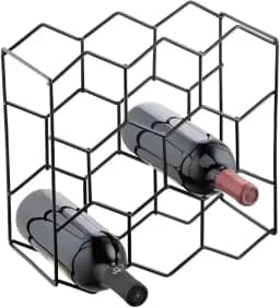 Adega Colmeia 8 Garrafas Preto Forma Inox