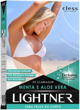 Kit Clareador Descolorante Lightner com Menta e Aloe Vera para Clareamento Acelerado Cuidados Pós-Clareamento Pele Suave e Refrescante 200g