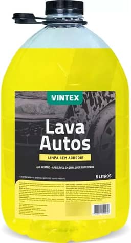 Lava Autos 5 Litros – Shampoo Automotivo Neutro de Alta Performance, Espuma Abundante, Limpeza Segura e Brilho Intenso