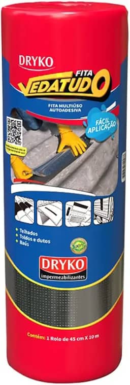 Fita Multiuso Alumínio Autoadesiva para Vedação 45cm x 10m Barone