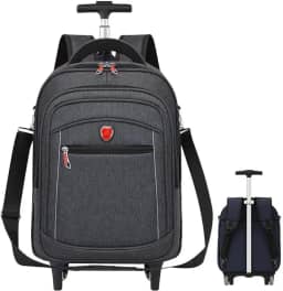 Mochila Escolar ou para trabalho com Rodinhas, Imperme?vel, para Notebook at? 15', 45x35x19cm, 3 Compartimentos, 4 Bolsos, Al?a Ajust?vel