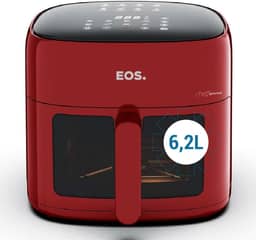 Fritadeira Sem Óleo Air Fryer Eos Chef Gourmet 6.2 Litros Compacta Digital Vermelho Eaf60v 110v