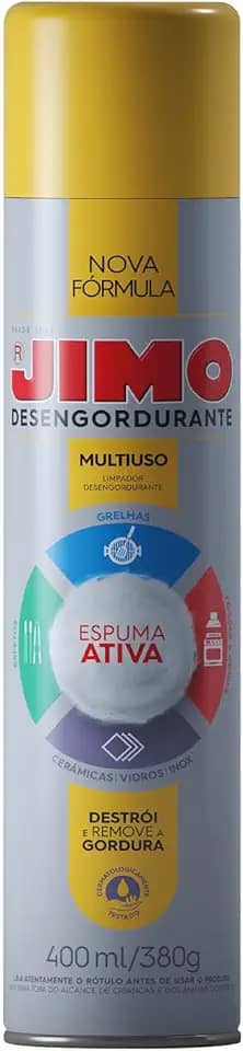 Desengordurante Jimo 400ml Alta Efic�cia Gordura Parede Cer�mica Rejunte Air Fryer Coifa Exaustor Forno Fog�o Forninho Churrasqueira