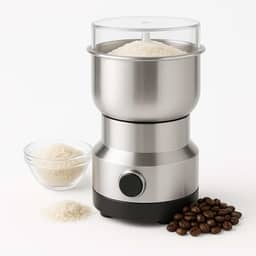 Moedor de Café Elétrico 110V para Grãos e Sementes, 150W, Inox com 4 Lâminas de Aço, Triturador de Grãos Compacto para Especiarias e Alimentos Secos