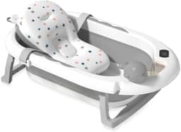 Banheira Dobrável Com Termí´metro E Almofada Cinza Yuupi