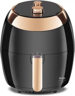 Fritadeira Air Fryer Philco Chrome 6,5 Litros Preta - 110v
