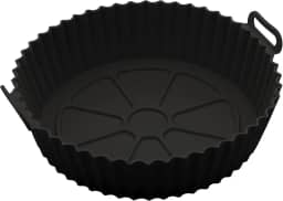 LYOR - Forma Redonda de Silicone para Air Fryer Preta 19cm x 6,5cm