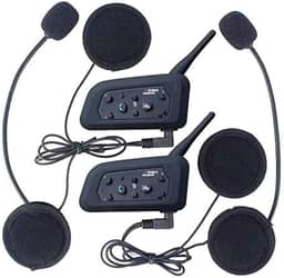 Intercomunicador Bluetooth Moto V6 Plus Capacete Kit 2x par Gps mp3 Wlxy