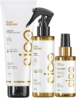 Eico-Pro Óleo 100ml Spray Finalizador 200ml Creme Leave-in Protetor Térmico Nutritivo 200ml