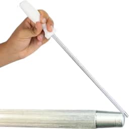 Chaira 8" 31cm ~ 12" 44cm Aço Carbono Inoxidável, Estriada, Profissional, Resistente, Cabo em Polipropileno - Amolar, Afiar Facas - Branco (12pol - 44cm)