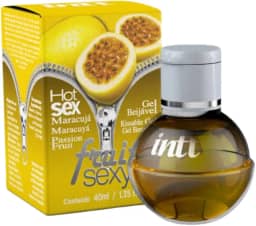 Gel Beijável Maracujá 40 ml - Fruit Sexy - Intt Cosmético, Intt Cosméticos, Amarelo