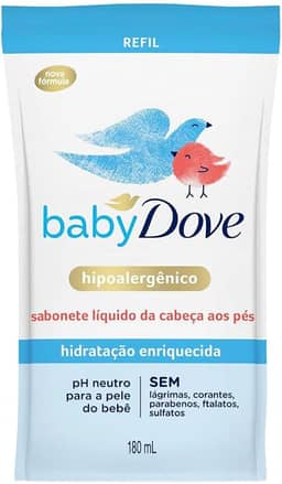 Baby Dove Refil Sabonete Líquido Hidratação Enriquecida 180Ml
