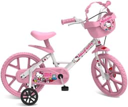 Bicicleta Aro 14 Hello Kitty Rosa Bandeirante
